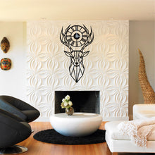 Görseli Galeri görüntüleyiciye yükleyin, Geyik Başı Figürlü Metal Duvar Saati