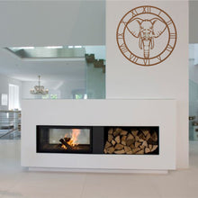 Görseli Galeri görüntüleyiciye yükleyin, Fil Figürlü Metal Duvar Saati