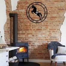Görseli Galeri görüntüleyiciye yükleyin, At Figürlü Metal Duvar Saati