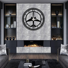 Görseli Galeri görüntüleyiciye yükleyin, Yolcu Uçağı Metal Duvar Saati