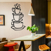 Görseli Galeri görüntüleyiciye yükleyin, Kahve Fincanları Metal Duvar Dekoru