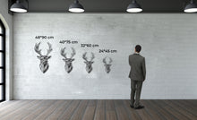 Görseli Galeri görüntüleyiciye yükleyin, Geyik Başı Doğal Metal Duvar Dekoru