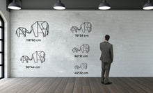 Görseli Galeri görüntüleyiciye yükleyin, Filler Metal Duvar Dekoru