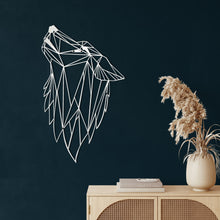 Görseli Galeri görüntüleyiciye yükleyin, Geometrik Kurt Kafası Metal Duvar Dekoru