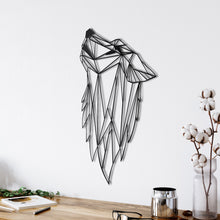 Görseli Galeri görüntüleyiciye yükleyin, Geometrik Kurt Kafası Metal Duvar Dekoru