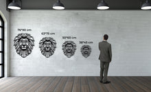 Görseli Galeri görüntüleyiciye yükleyin, Aslan Başı Metal Duvar Dekoru