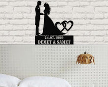 Görseli Galeri görüntüleyiciye yükleyin, Evlilik Yıl Dönümü Metal Duvar Dekoru