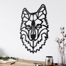 Görseli Galeri görüntüleyiciye yükleyin, Kurt Başı Metal Duvar Dekoru