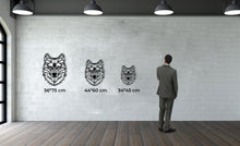 Görseli Galeri görüntüleyiciye yükleyin, Kurt Başı Metal Duvar Dekoru