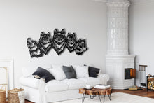 Görseli Galeri görüntüleyiciye yükleyin, Kurt Ailesi Metal Duvar Dekoru