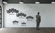 Görseli Galeri görüntüleyiciye yükleyin, Kurt Ailesi Metal Duvar Dekoru