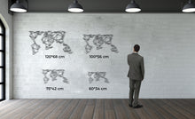 Görseli Galeri görüntüleyiciye yükleyin, Geometrik Dünya Haritası Metal Duvar Dekoru