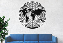 Görseli Galeri görüntüleyiciye yükleyin, Dünya Haritası Küre Metal Duvar Dekoru