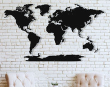 Görseli Galeri görüntüleyiciye yükleyin, Dünya Haritası Metal Duvar Dekoru ( 5 Parçalı )