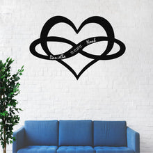 Görseli Galeri görüntüleyiciye yükleyin, Sonsuzluk Ve Kalp Metal Duvar Dekoru