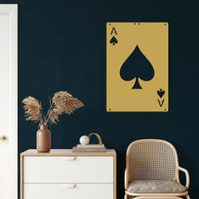 Görseli Galeri görüntüleyiciye yükleyin, Maça As Metal Duvar Dekoru