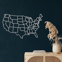 Görseli Galeri görüntüleyiciye yükleyin, Amerika Haritası Metal Duvar Dekoru