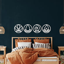 Görseli Galeri görüntüleyiciye yükleyin, 4 Element Metal Duvar Dekoru