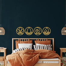 Görseli Galeri görüntüleyiciye yükleyin, 4 Element Metal Duvar Dekoru