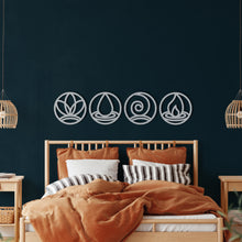 Görseli Galeri görüntüleyiciye yükleyin, 4 Element Metal Duvar Dekoru