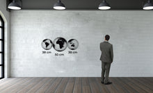 Görseli Galeri görüntüleyiciye yükleyin, Dünya Haritası 3'lü Metal Duvar Dekoru