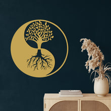 Görseli Galeri görüntüleyiciye yükleyin, Ying Yang Aile Ağacı Metal Duvar Dekoru