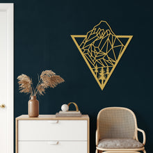 Görseli Galeri görüntüleyiciye yükleyin, Üçgen Dağ Metal Duvar Dekoru