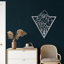 Görseli Galeri görüntüleyiciye yükleyin, Üçgen Dağ Metal Duvar Dekoru