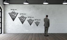 Görseli Galeri görüntüleyiciye yükleyin, Üçgen Dağ Metal Duvar Dekoru