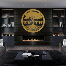 Görseli Galeri görüntüleyiciye yükleyin, Aile Ağacı Metal Duvar Dekoru