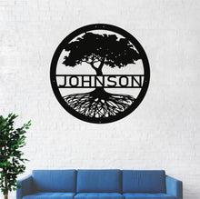 Görseli Galeri görüntüleyiciye yükleyin, Aile Ağacı Metal Duvar Dekoru