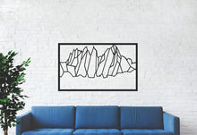 Görseli Galeri görüntüleyiciye yükleyin, Geometrik Çerçeveli Dağ Metal Duvar Dekoru
