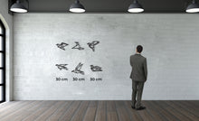 Görseli Galeri görüntüleyiciye yükleyin, Geometrik Kuşlar Metal Duvar Dekoru