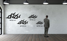 Görseli Galeri görüntüleyiciye yükleyin, Kaz Sürüsü Metal Duvar Dekoru