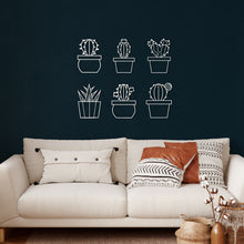 Görseli Galeri görüntüleyiciye yükleyin, Kaktüs Seti Metal Duvar Dekoru