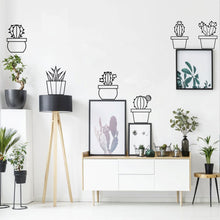 Görseli Galeri görüntüleyiciye yükleyin, Kaktüs Seti Metal Duvar Dekoru