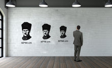 Görseli Galeri görüntüleyiciye yükleyin, Atatürk Kalpaklı Metal Duvar Dekoru