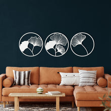 Görseli Galeri görüntüleyiciye yükleyin, Yapraklar 3'lü Set Metal Duvar Dekoru