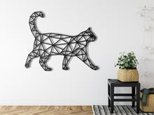 Görseli Galeri görüntüleyiciye yükleyin, Geometrik Kedi Metal Duvar Dekoru