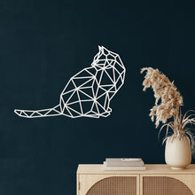 Görseli Galeri görüntüleyiciye yükleyin, Geometrik Kedi Metal Duvar Dekoru