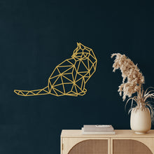 Görseli Galeri görüntüleyiciye yükleyin, Geometrik Kedi Metal Duvar Dekoru