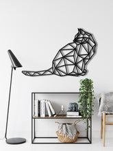 Görseli Galeri görüntüleyiciye yükleyin, Geometrik Kedi Metal Duvar Dekoru
