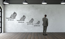 Görseli Galeri görüntüleyiciye yükleyin, Geometrik Kedi Metal Duvar Dekoru