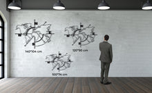 Görseli Galeri görüntüleyiciye yükleyin, Dünya Haritası Metal Duvar Dekoru