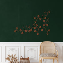 Görseli Galeri görüntüleyiciye yükleyin, Oksitosin Molekülü Metal Duvar Dekoru