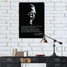 Görseli Galeri görüntüleyiciye yükleyin, Atatürk Metal Duvar Dekoru