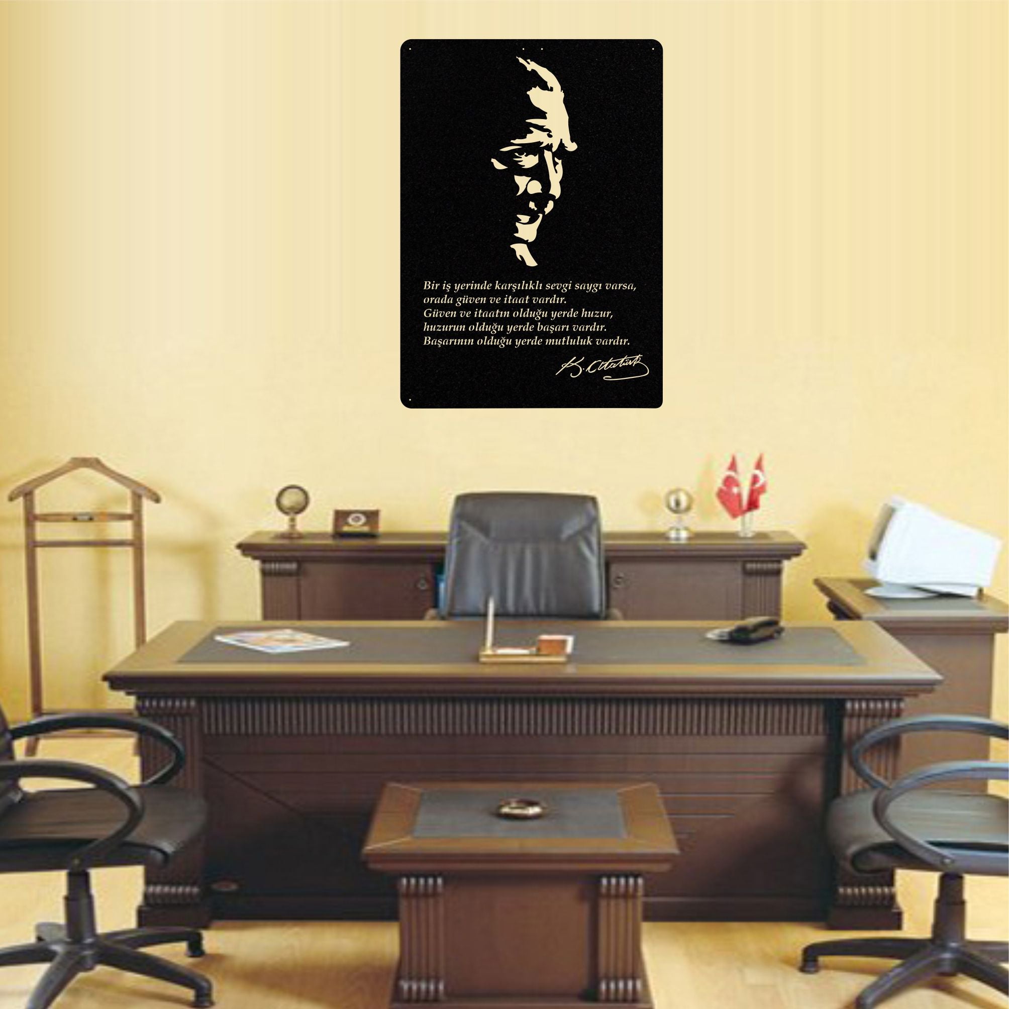 Atatürk Metal Duvar Dekoru – Dekadron