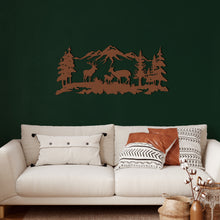 Görseli Galeri görüntüleyiciye yükleyin, Geyik Ailesi Metal Duvar Dekoru