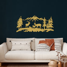 Görseli Galeri görüntüleyiciye yükleyin, Geyik Ailesi Metal Duvar Dekoru