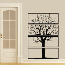 Görseli Galeri görüntüleyiciye yükleyin, Kare Panelli Ağaç Metal Duvar Dekoru